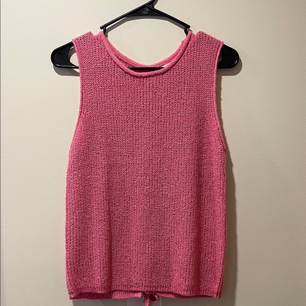 Blu Pepper Textured Pink Tank Top
